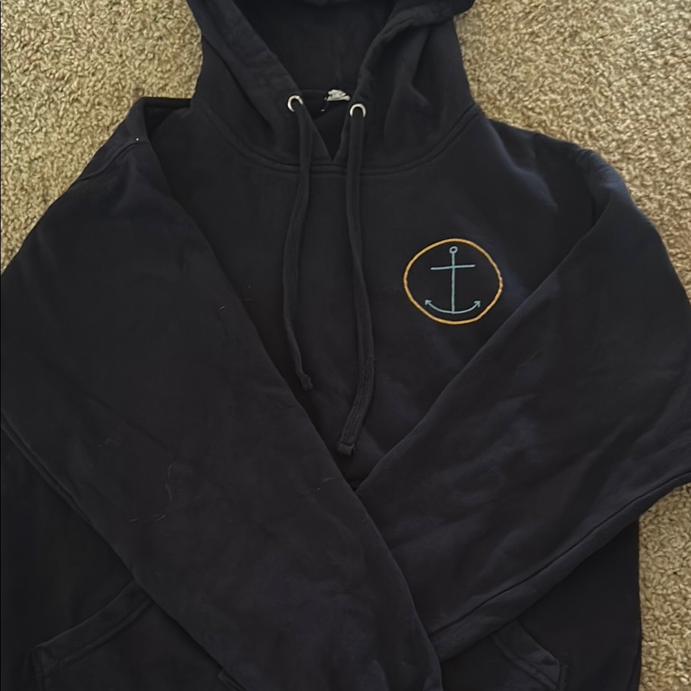 Navy Anchor Hoodie